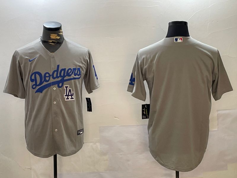 Men Los Angeles Dodgers Blank Grey Game 2024 Nike MLB Jersey style 12162